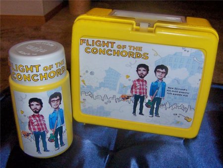 Flight of The Conchords lunchbox and drinks bottle